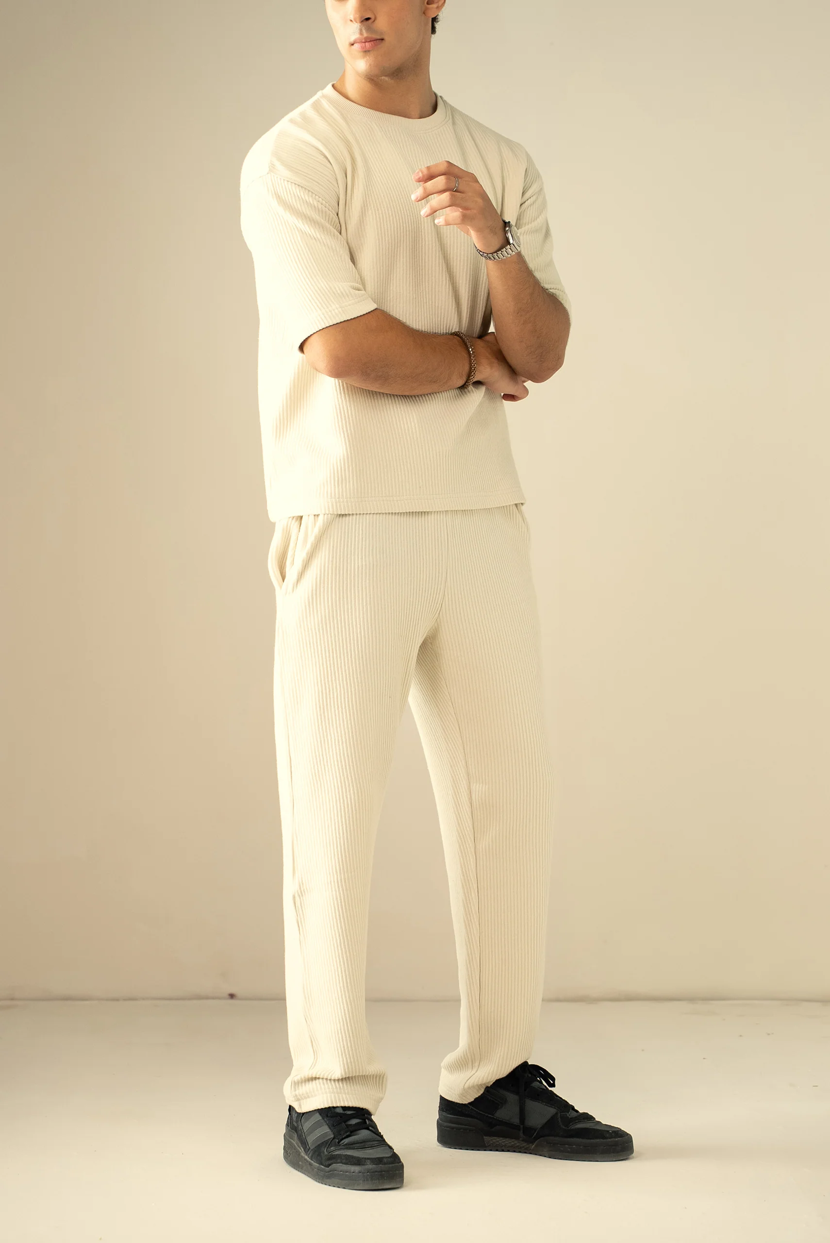 Ottoman Knit Textured T-Shirt (OST-02) - Image 12