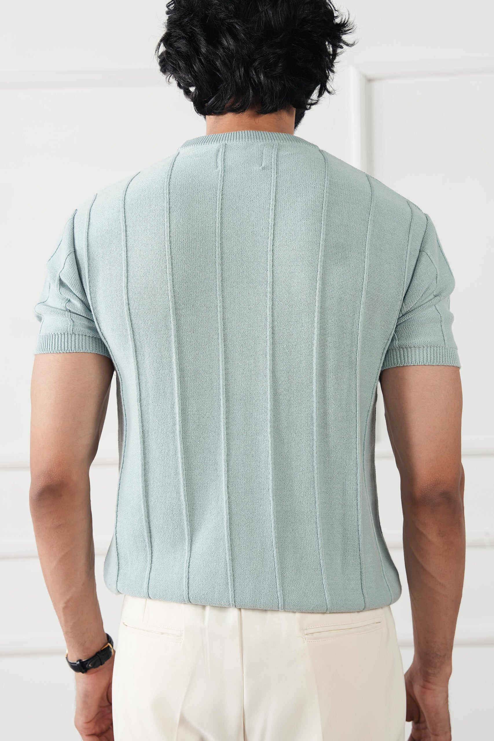 Striped Knit T-Shirt (MKT-01) - Image 5